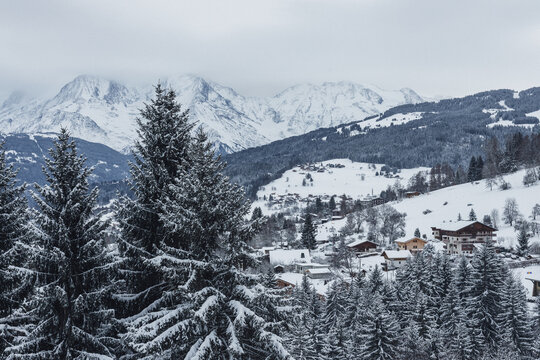 montagne, mont blanc, Combloux