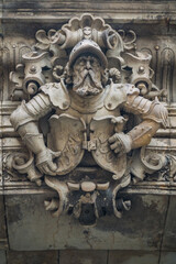 Zwinger palace in Dresden, Germany. Sculpture and architecture. Beautiful statue