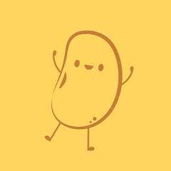 Soybean vector. Soybean character design. Soybean symbol.