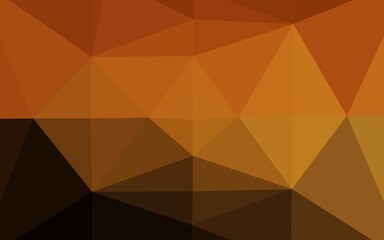 Dark Orange vector abstract polygonal texture.