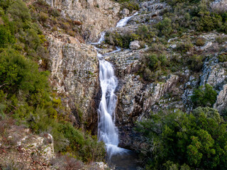 Obraz premium waterfall in the north sardinia,Italy