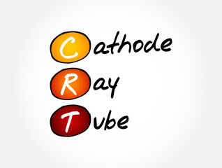 CRT - Cathode Ray Tube acronym, technology concept background