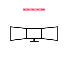 Monitor Simple Icon Vector Illustration
