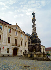 Fototapeta na wymiar Plague column in Kutna Hora, Czech Republic. The city is protected by UNESCO.