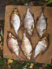 Fish cooked in grill