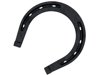 Symbol of success, metal horseshoe on white