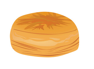 Round bakery pastry. vector illustration