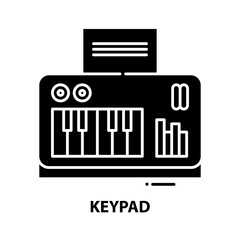 keypad icon, black vector sign with editable strokes, concept illustration