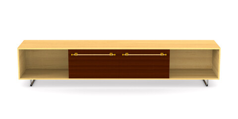 tv stand on white background. Isolated 3D illustration