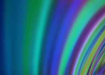 Light BLUE vector background with curved circles.