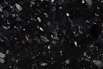 Black Marinace - natural polished granite stone slab, texture for perfect interior, background or other design project.