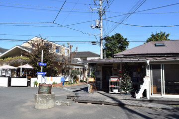 American style town at Iruma City, Saitama Prefecture, Japan - obrazy, fototapety, plakaty