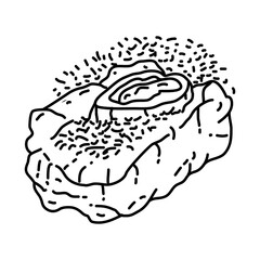 Ossobuco Icon. Doodle Hand Drawn or Outline Icon Style