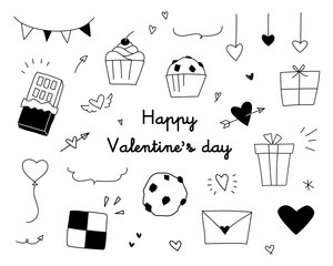 パーティーグッズの手書きのイラストのセット 誕生日 記念日 イベント Wall Mural Yugoro