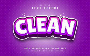 Clean text effect with purple gradient