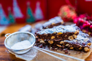 Christmas traditional Panforte di Siena.