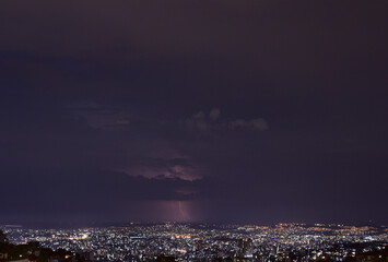 belo horizonte praca do papa brazil minas gerais landscape with rain lightning storm serra