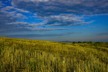 Obraz premium morning landscape of mountainous terrain