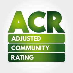 ACR - Adjusted Community Rating acronym, medical concept background