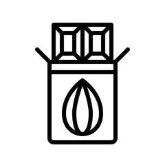 Chocolate bar icon, Christmas food and drink vector