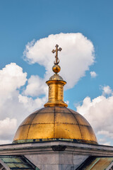 Fototapeta na wymiar Top of Isaac's Cathedral in St. Petersburg, Russia