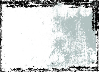 Set of Grunge Black and White Frames . textured rectangles for image