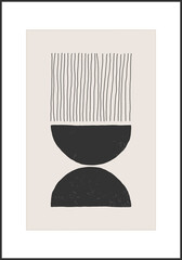 Trendige abstrakte kreative minimalistische künstlerische handgezeichnete Komposition