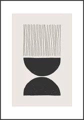Abwaschbare Fototapete Minimalistische Kunst Trendige abstrakte kreative minimalistische künstlerische handgezeichnete Komposition