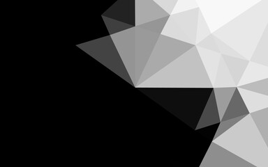 Light Silver, Gray vector hexagon mosaic template.