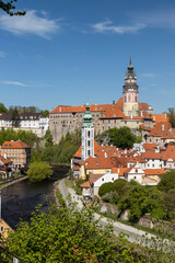 Obraz premium View of the town and castle of Czech Krumlov, Southern Bohemia, Czech Republic