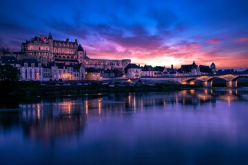 Fototapeta na wymiar Amboise Chateau in the Loire Valley, France.