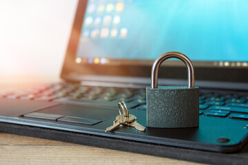 Internet computer security and network protection concept
