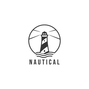 Retro vintage nautical logo badge