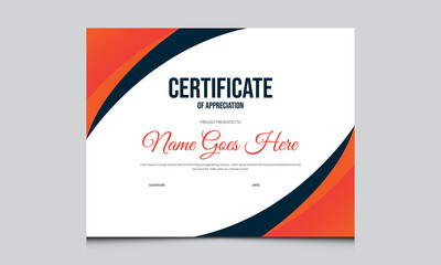 Naklejka premium achievement certificate best award diploma set. flat geometric design