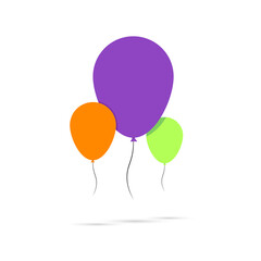 Balloon icon, flat graphic design template, event symbol,  vector illustration