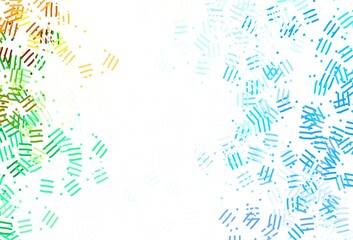Light Blue, Yellow vector layout with flat lines, dots.