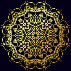 ornamental round ornament Luxury gold mandala arabesque background and pattern for print, poster, cover, brochure, flyer, banner Henna tatoo with islamic oriental style 