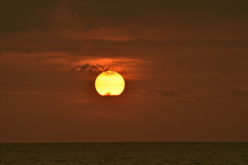 sunset over the sea