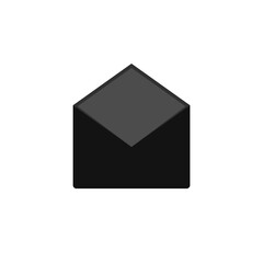 Message icon, envelope symbol, flat design template, vector illustration