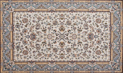 Traditional wool Turkish rug. Handmade and decorative.