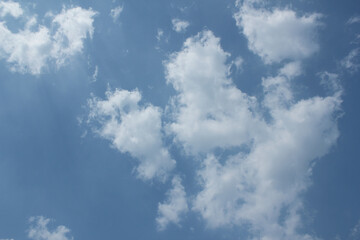 clouds in the blue sky