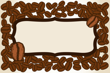 Blank coffee beans frame