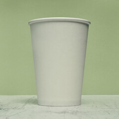 Paper cup. Recycling. Eco-friendly disposable tableware. Eco dishes