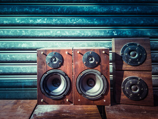 Abandoned audio equipment