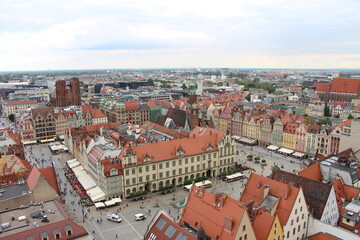 Naklejka na ściany i meble Wroclaw from above