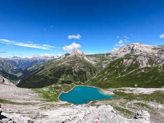 Beautiful Lechtal Alps with lake view in Tyrol, Austria