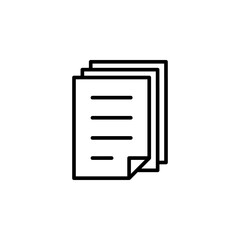Document icon flat vector illustration