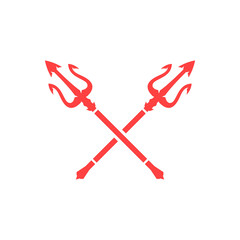 Poseidon trident icon vector illustration