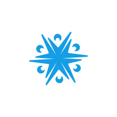 Unity icon flat vector illustration