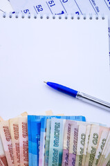 Calendar and Money. Money and stationery